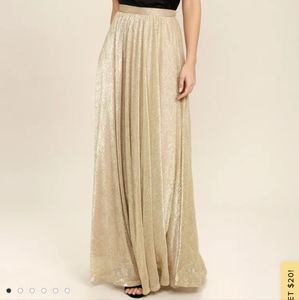 Cute gold maxi skirt
